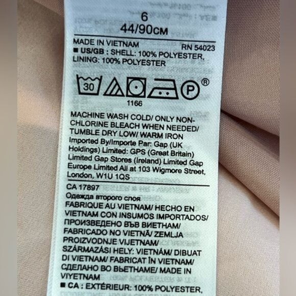 Banana Republic women’s maxi dress size 6 blush pink satin ruffle sleeveless NWT - Picture 14 of 15